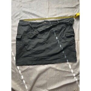 Torrid Olive Green Chino Stretch Cargo Skirt with Belt Size 24 Women's Plus